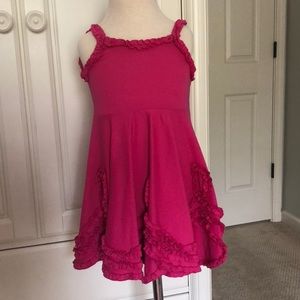 Bright pink knit dress